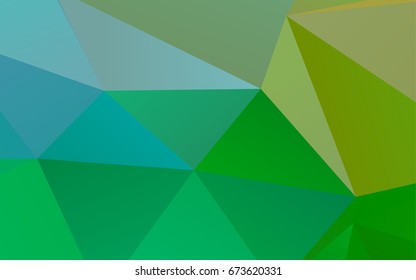 Light Blue, Green vector polygon abstract background. Creative illustration in halftone style with gradient. The completely new template can be used for your brand book.