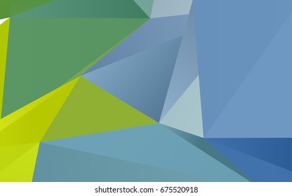 Light Blue, Green vector polygon abstract background. Modern geometrical abstract illustration with gradient. Brand-new design for your business.