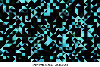 Light Blue, Green vector polygon abstract template. Creative illustration in halftone style with gradient. A completely new template for your business design.