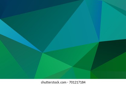 Light Blue, Green vector polygon abstract pattern. Modern geometrical abstract illustration with gradient. The best triangular design for your business.