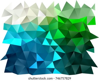 Light Blue, Green vector polygon abstract background. A vague abstract illustration with gradient. The completely new template can be used for your brand book.