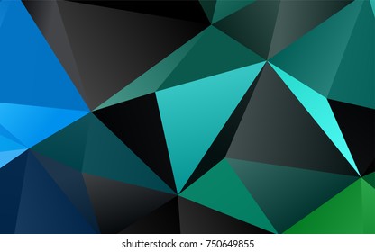 Light Blue, Green vector polygon abstract pattern. An elegant bright illustration with gradient. Brand-new style for your business design.
