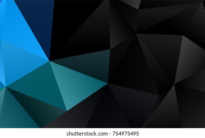 Light Blue, Green vector polygon abstract pattern. Creative illustration in halftone style with gradient. Brand-new style for your business design.