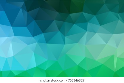 Light Blue, Green vector polygon abstract pattern. A sample with polygonal shapes. The polygonal design can be used for your web site.