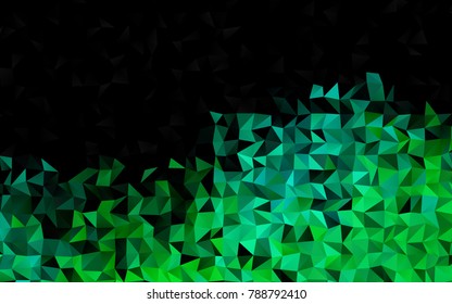 Light Blue, Green vector polygon abstract pattern. Brand-new colored illustration in blurry style with gradient. The polygonal design can be used for your web site.