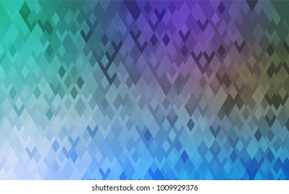 Light Blue, Green vector polygonal illustration, which consist of rectangles. Rectangular pattern for your business design. Geometric background in Origami style with gradient. 