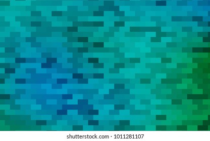 Light Blue, Green vector polygonal illustration consisting of rectangles. Rectangular design for your business. Creative geometric background in origami style with gradient.