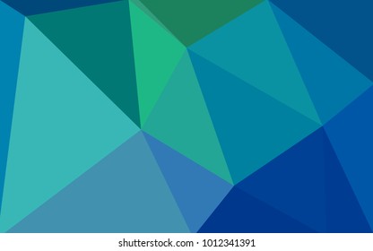 Light Blue, Green vector polygonal illustration, which consist of triangles. Triangular design for your business. Creative geometric background in Origami style with gradient