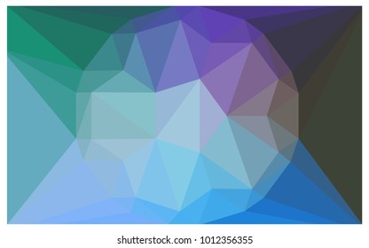 Light Blue, Green vector polygonal illustration, which consist of triangles with a gemstone in center. Triangular design of a huge diamond for your business. Creative geometric background of gems.