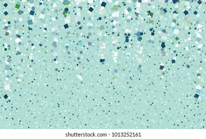 Light Blue, Green vector polygonal illustration, which consist of rectangles. Rectangular pattern for your business design. Geometric background in Origami style with gradient. 