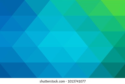 Light Blue, Green vector polygonal illustration, which consist of triangles. Triangular design for your business. Creative geometric background in Origami style with gradient
