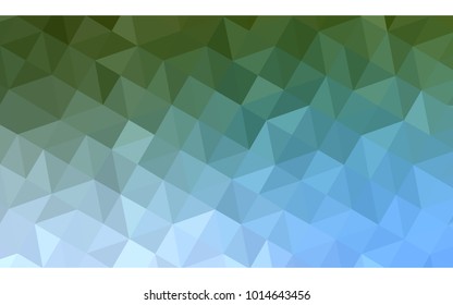 Light Blue, Green vector polygonal illustration, which consist of triangles. Triangular pattern for your business design. Geometric background in Origami style with gradient. 