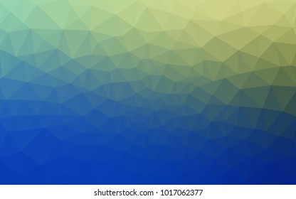 Light Blue, Green vector polygonal illustration, which consist of triangles. Triangular design for your business. Creative geometric background in Origami style with gradient