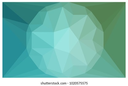 Light Blue, Green vector polygonal illustration, which consist of triangles with a gemstone in center. Triangular design of a huge diamond for your business. Creative geometric background of gems.