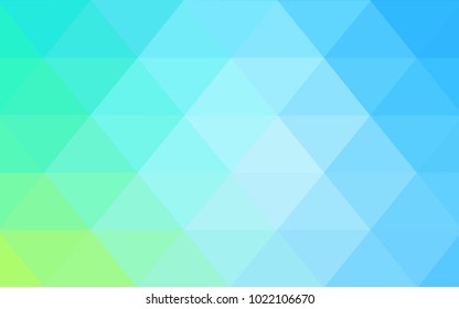 Light Blue, Green vector polygonal illustration, which consist of triangles. Triangular design for your business. Creative geometric background in Origami style with gradient