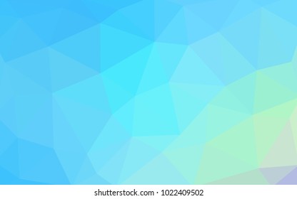 Light Blue, Green vector polygonal illustration, which consist of triangles. Triangular design for your business. Creative geometric background in Origami style with gradient