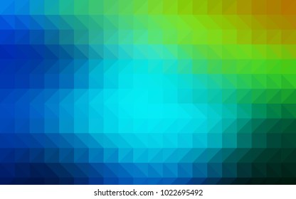 Light Blue, Green vector polygonal template. Creative illustration in halftone style with gradient. The template can be used as a background for cell phones.
