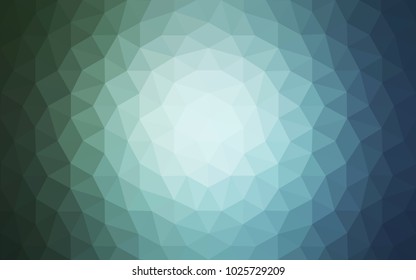 Light Blue, Green vector polygonal illustration, which consist of triangles. Triangular pattern for your business design. Geometric background in Origami style with gradient. 