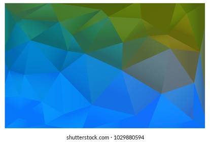Light Blue, Green vector polygonal illustration, which consist of triangles. Triangular design for your business. Creative geometric background in Origami style with gradient