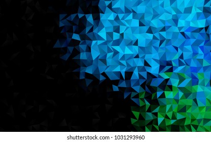 Light Blue, Green vector polygonal background. Modern geometrical abstract illustration with gradient. The template can be used as a background for cell phones.