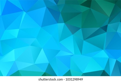 Light Blue, Green vector polygonal pattern. Colorful abstract illustration with gradient. Brand-new style for your business design.