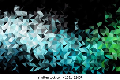 Light Blue, Green vector polygonal template. Triangular geometric sample with gradient.  A completely new template for your business design.