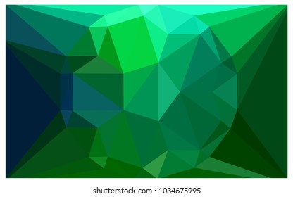 Light Blue, Green vector polygonal illustration, which consist of triangles with a gemstone in center. Triangular design of a huge diamond for your business. Creative geometric background of gems.