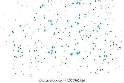 Light Blue, Green vector polygonal illustration, which consist of rectangles. Rectangular pattern for your business design. Geometric background in Origami style with gradient. 