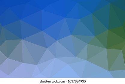 Light Blue, Green vector polygonal illustration, which consist of triangles. Triangular design for your business. Creative geometric background in Origami style with gradient