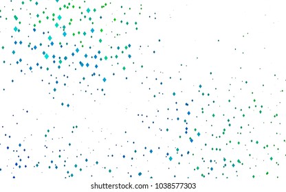 Light Blue, Green vector polygonal illustration, which consist of rectangles. Rectangular pattern for your business design. Geometric background in Origami style with gradient. 