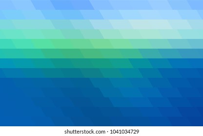 Light Blue, Green vector polygonal illustration consisting of rectangles. Rectangular design for your business. Creative geometric background in origami style with gradient.