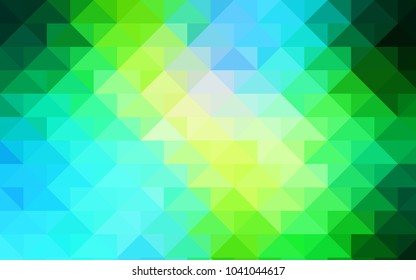 Light Blue, Green vector polygonal pattern. A completely new color illustration in a vague style. The template can be used as a background for cell phones.