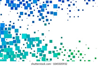 Light Blue, Green vector polygonal illustration consisting of rectangles. Rectangular design for your business. Creative geometric background in origami style with gradient.