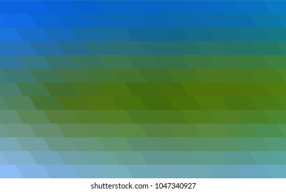 Light Blue, Green vector polygonal illustration consisting of rectangles. Rectangular design for your business. Creative geometric background in origami style with gradient.