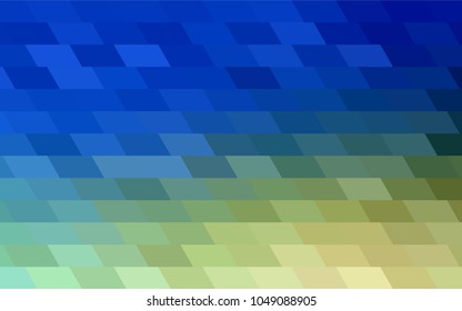 Light Blue, Green vector polygonal illustration, which consist of rectangles. Rectangular pattern for your business design. Geometric background in Origami style with gradient. 