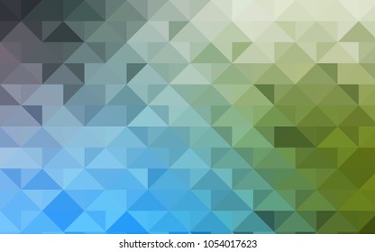 Light Blue, Green vector polygonal background. Creative geometric illustration in Origami style with gradient. A new texture for your design.