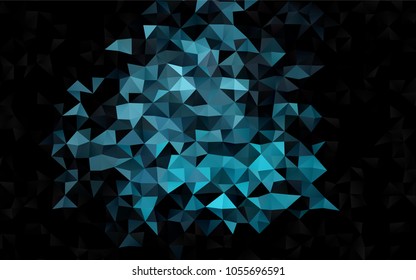 Light Blue, Green vector polygonal template. Shining colored illustration in a brand-new style. The best triangular design for your business.