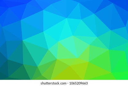 Light Blue, Green vector polygonal illustration, which consist of triangles. Triangular design for your business. Creative geometric background in Origami style with gradient