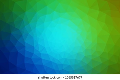 Light Blue, Green vector polygonal illustration, which consist of triangles. Triangular design for your business. Creative geometric background in Origami style with gradient