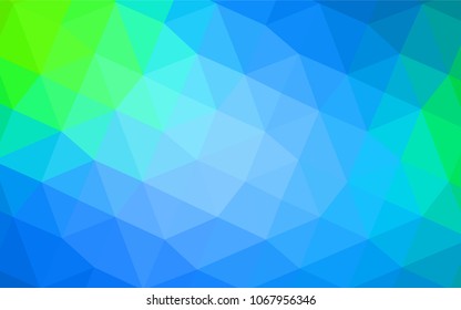 Light Blue, Green vector polygonal pattern. Colorful illustration in abstract style with gradient. Brand-new design for your business.