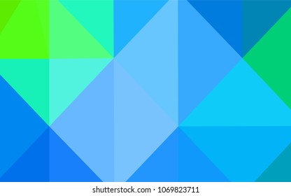 Light Blue, Green vector polygonal template. Colorful illustration in abstract style with gradient. That pattern can be used as a part of a brand book.