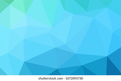 Light Blue, Green vector polygonal background. Creative geometric illustration in Origami style with gradient. The best triangular design for your business.