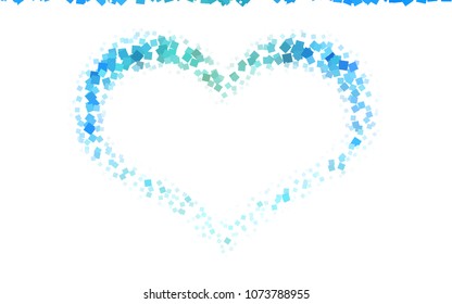Light Blue, Green vector polygonal illustration, which consist of rectangles. Rectangular pattern for your business design. Geometric background in Origami style with gradient. 