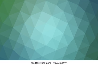Light Blue, Green vector polygonal pattern. Geometric illustration in Origami style with gradient.  Brand-new style for your business design.
