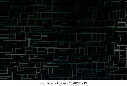 Light Blue, Green vector polygonal illustration consisting of rectangles. Rectangular design for your business. Creative geometric background in origami style with gradient.