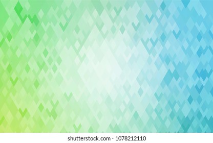 Light Blue, Green vector polygonal illustration consisting of rectangles. Rectangular design for your business. Creative geometric background in origami style with gradient.