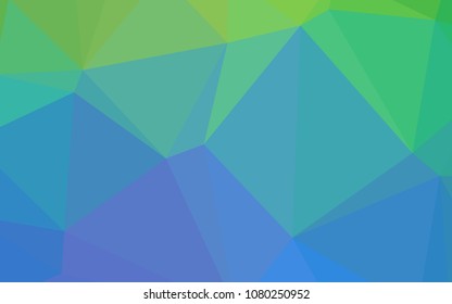 Light Blue, Green vector polygonal background. Elegant bright polygonal illustration with gradient. A completely new design for your business.