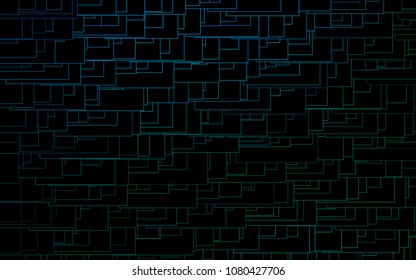 Light Blue, Green vector polygonal illustration consisting of rectangles. Rectangular design for your business. Creative geometric background in origami style with gradient.