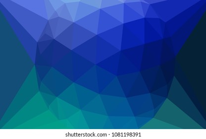 Light Blue, Green vector polygonal background with a diamond. Colorful illustration with gradient. Template for cell phone's backgrounds.