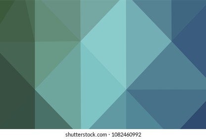 Light Blue, Green vector polygonal pattern. Creative geometric illustration in Origami style with gradient. The template for cell phone's backgrounds.